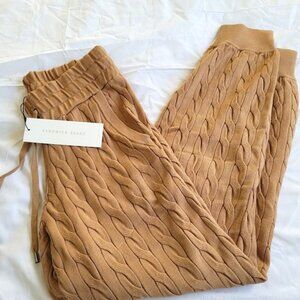 VERONICA BEARD AVDEN CABLE KNIT POCKET SWEAT PANTS.  NWT SIZE SMALL